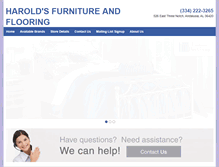 Tablet Screenshot of haroldsfurniture-flooring.com